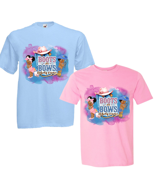 Short Sleeve baby shower gender reveal