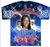 3d Short Sleeve Tee Shirt Sublimation Front only