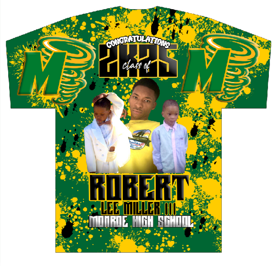 3d Short Sleeve Tee Shirt Sublimation Front only