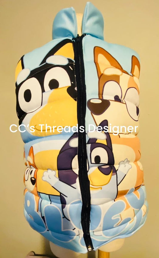 custom kids puff vest