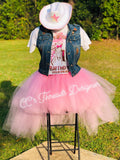 Cowgirl tutu and vest set