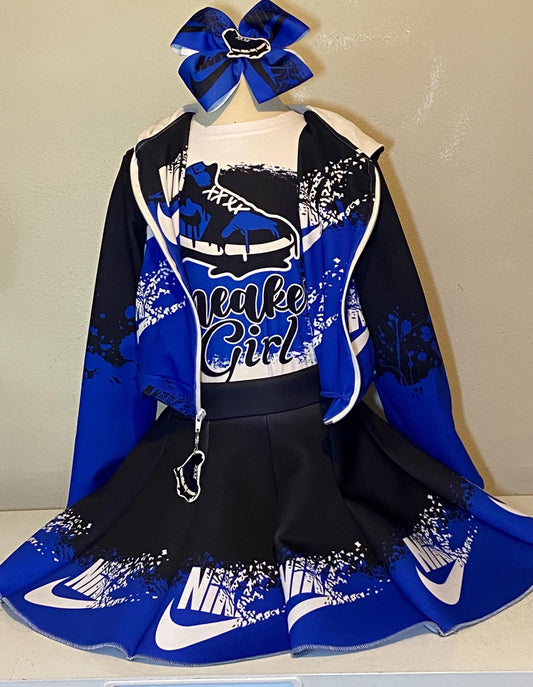 Crop top jacket 5 pieces shoes match up outfit