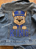 Custom Kids’ Denim Jacket with Embroidered Back Design and Name