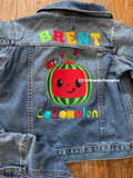 Custom Kids’ Denim Jacket with Embroidered Back Design and Name