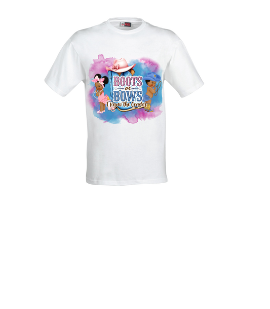 Short Sleeve baby shower gender reveal