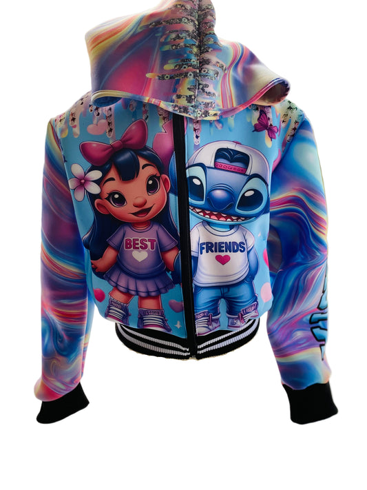 Custom Crop bomber jacket.