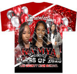 3d Short Sleeve Tee Shirt Sublimation Front only