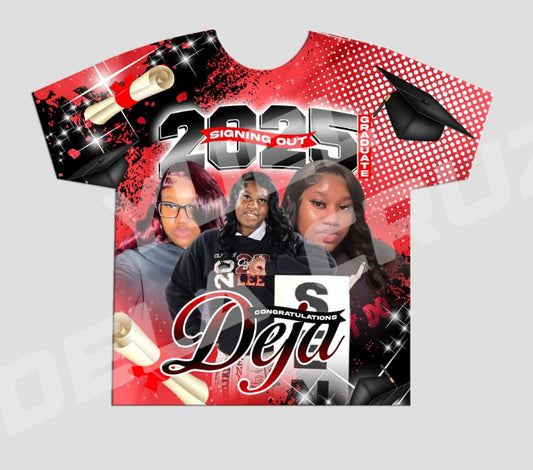 3d Short Sleeve Tee Shirt Sublimation Front only (Copy)
